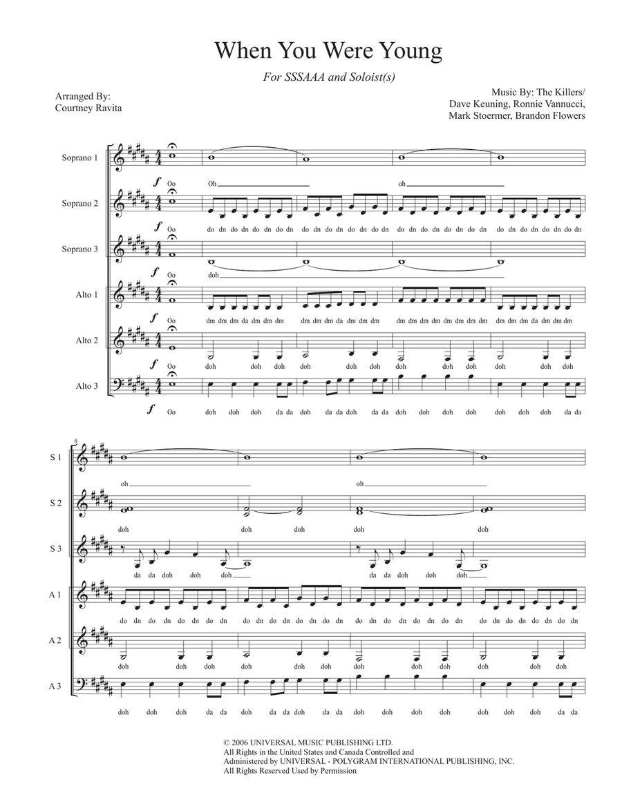 When You Were Young SA scores gallery preview page 1