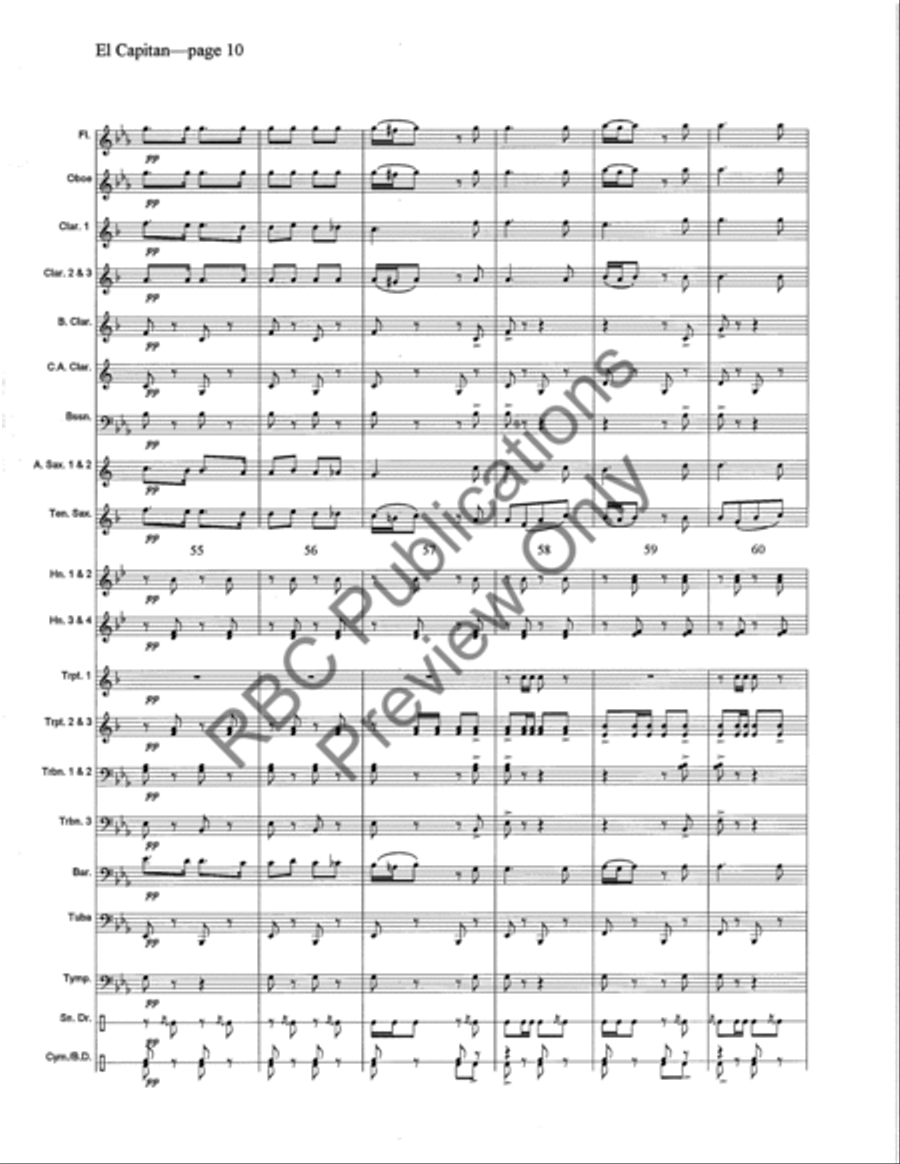 El Capitan Concert Band scores gallery preview page 13