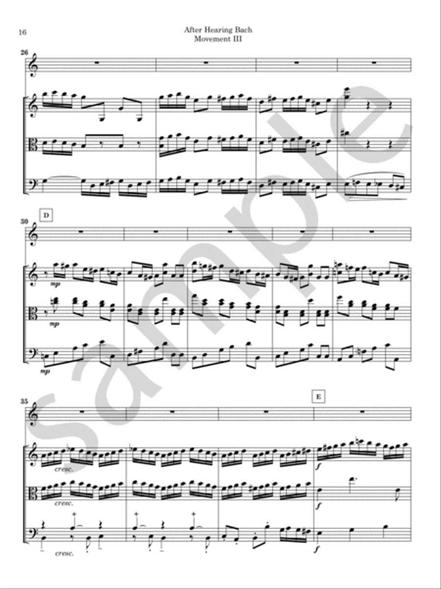 After Hearing Bach Chamber Music scores gallery preview page 9