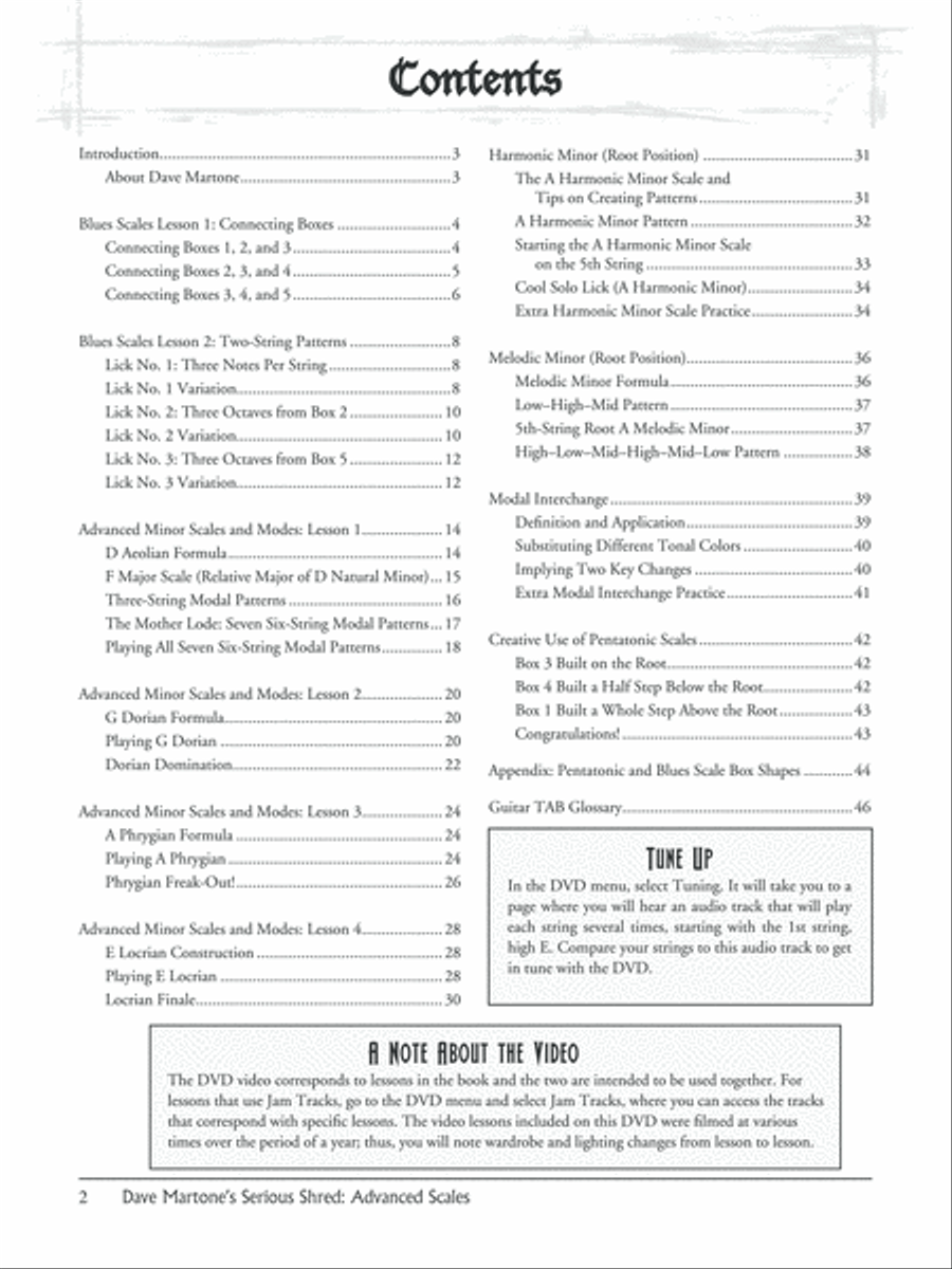 Dave Martone's Serious Shred -- Advanced Scales Guitar scores gallery preview page 2