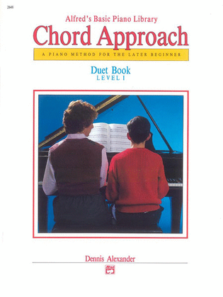 Book cover for Alfred's Basic Piano Chord Approach Duet Book, Book 1
