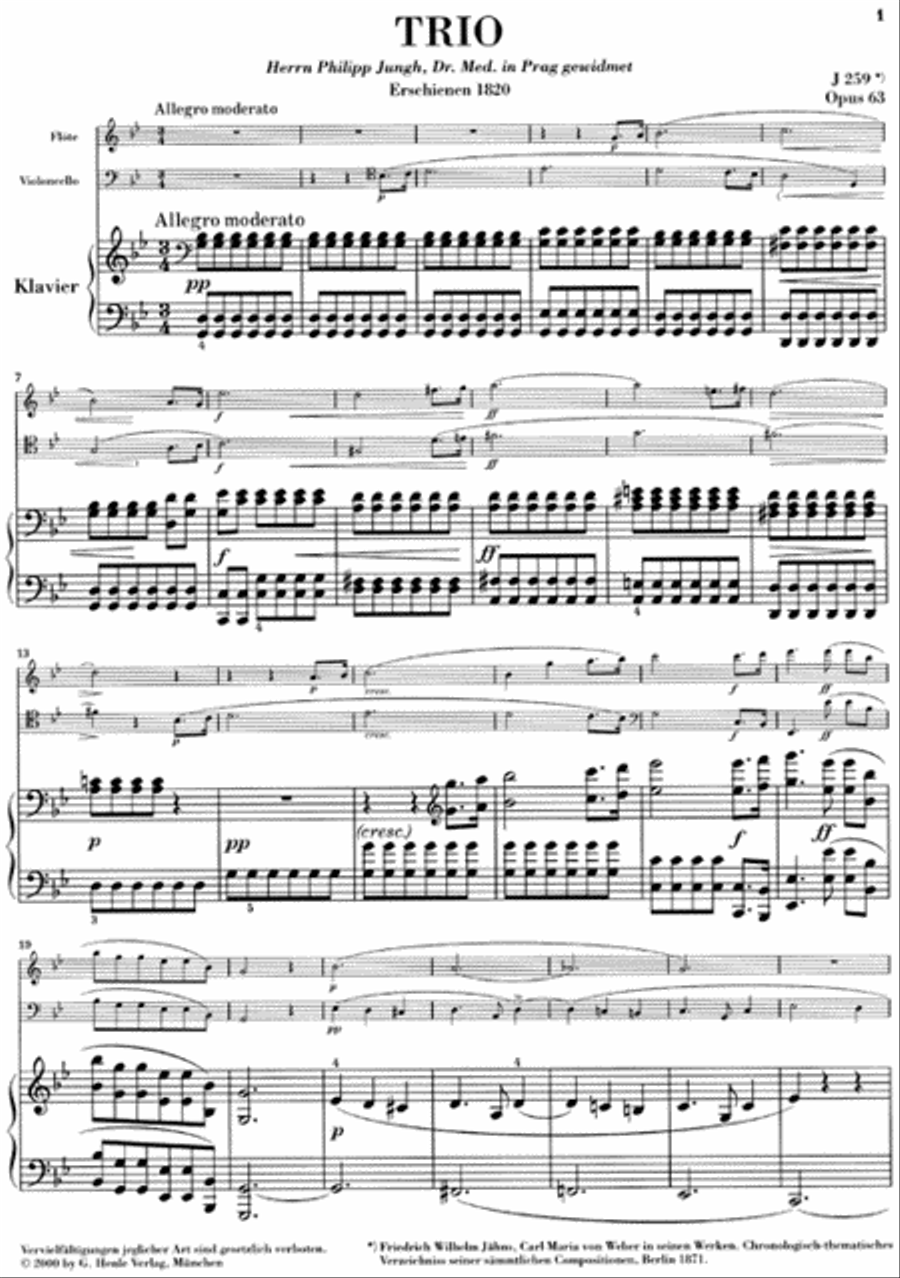 Trio in G minor Op. 63 Trio in G minor Op. 63 Flute scores gallery preview page 2