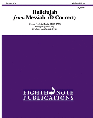 Book cover for Hallelujah from Messiah (D Concert)