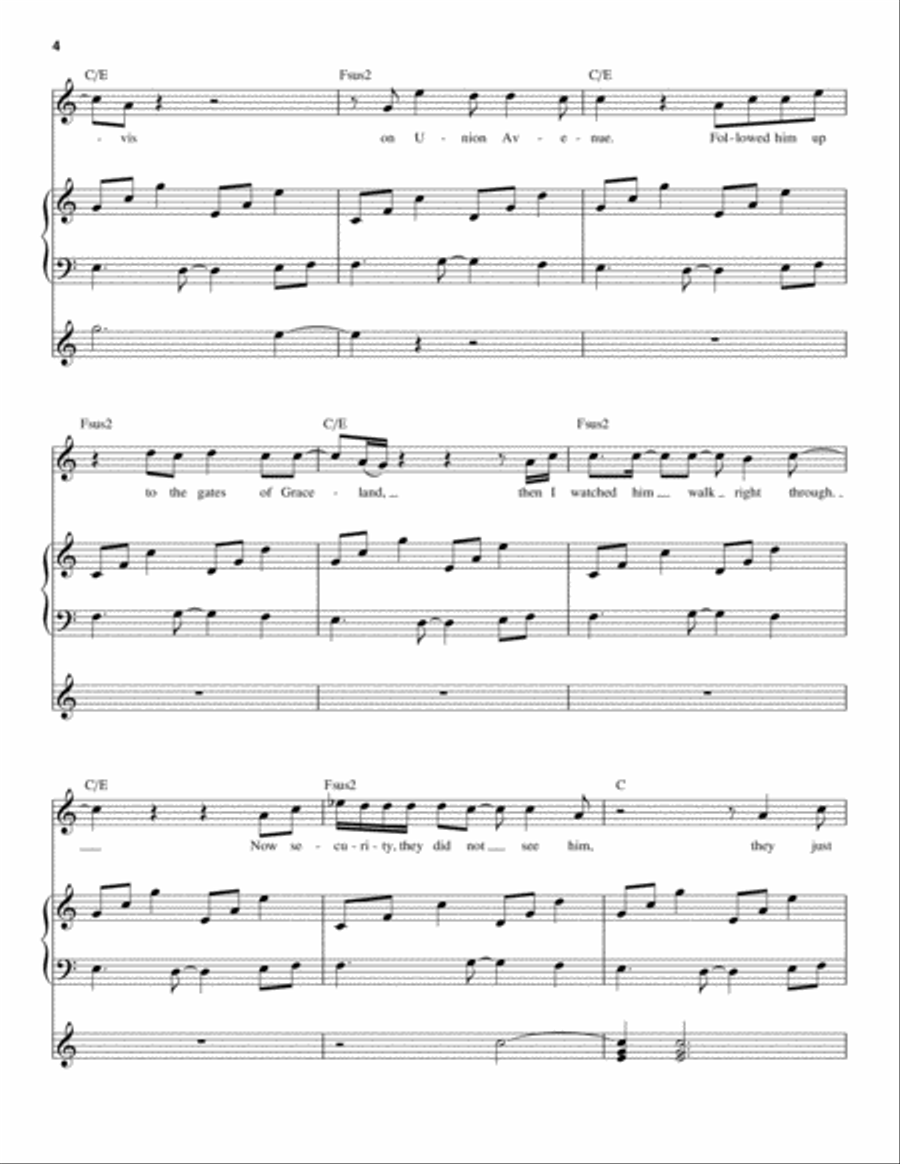 Walking In Memphis Piano scores gallery preview page 4