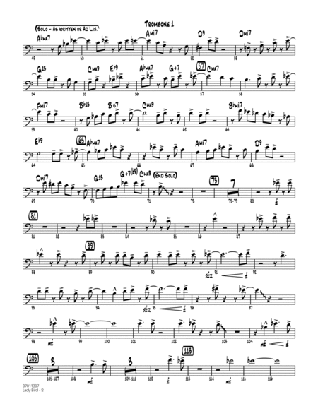 Lady Bird - Trombone 1