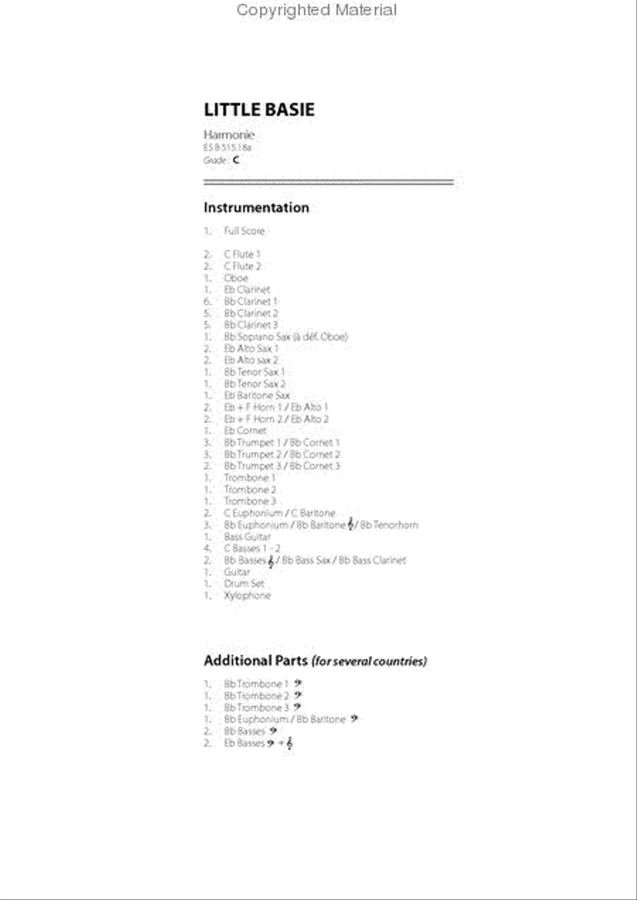Little Basie Concert Band scores gallery preview page 2