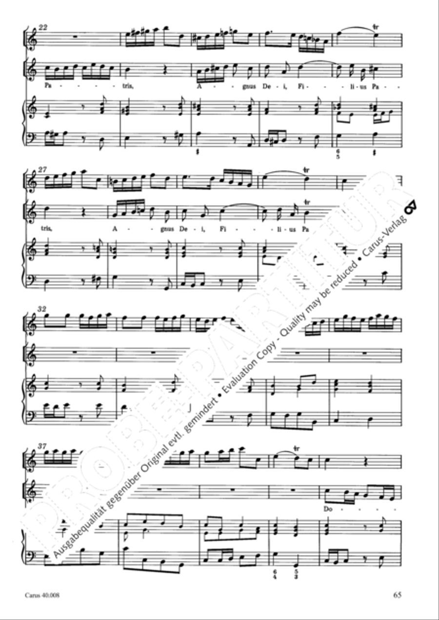 Introduzione e Gloria 4-Part scores gallery preview page 66
