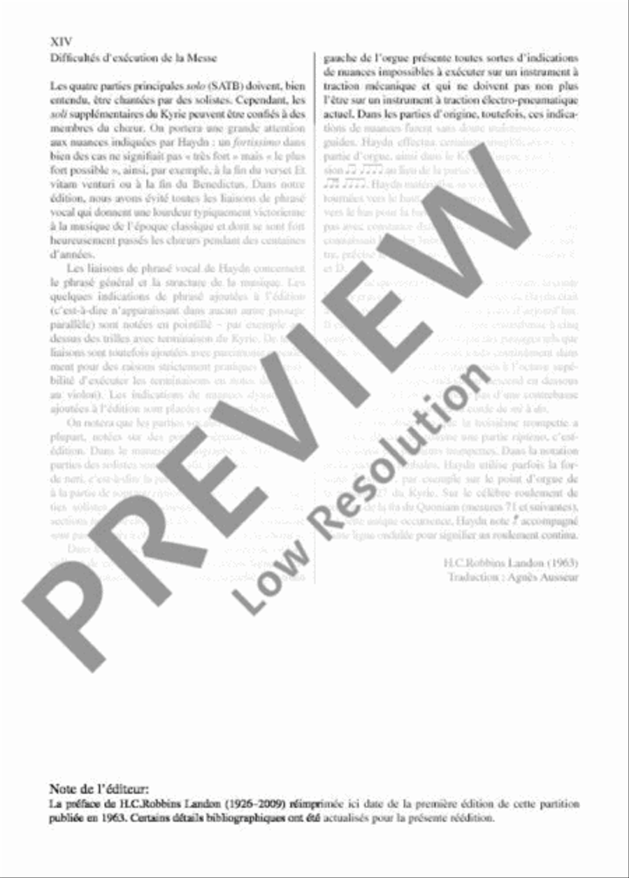 Missa in Angustiis D minor 4-Part scores gallery preview page 15
