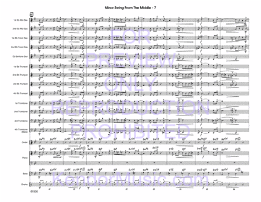 Minor Swing From The Middle Jazz Ensemble scores gallery preview page 8