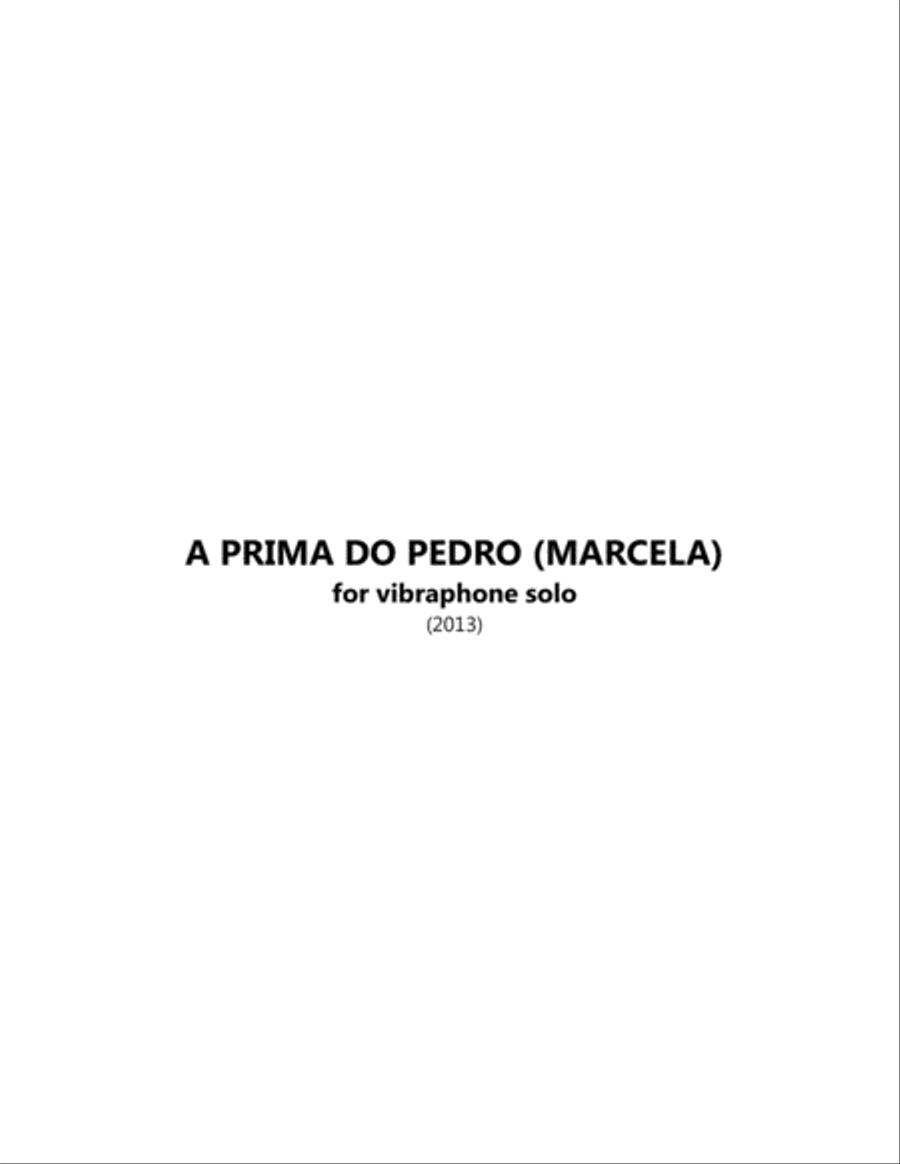A Prima do Pedro (Marcela) Vibraphone scores gallery preview page 3