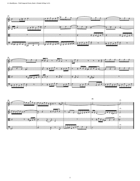 Prelude 18 from Well-Tempered Clavier, Book 1 (String Quartet) image number null