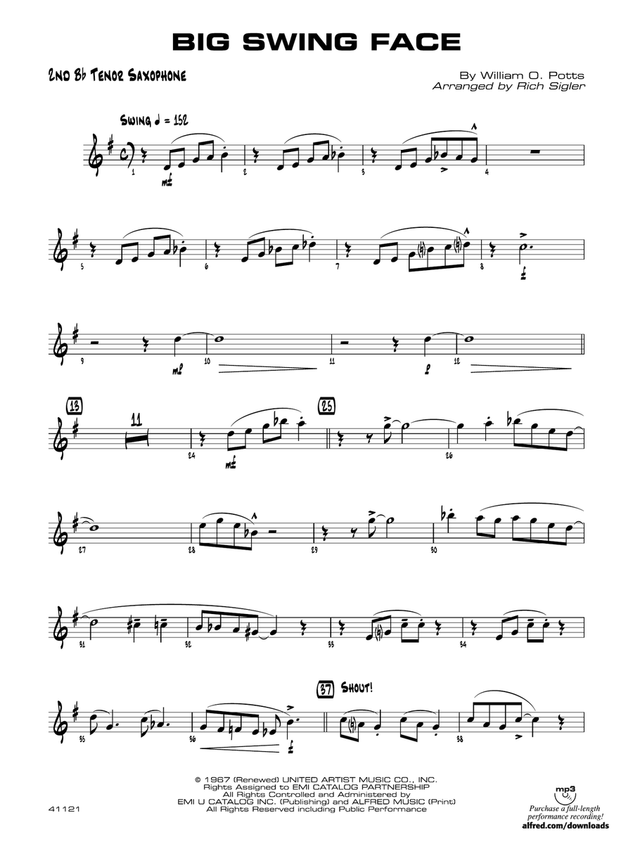 Big Swing Face: 2nd B-flat Tenor Saxophone