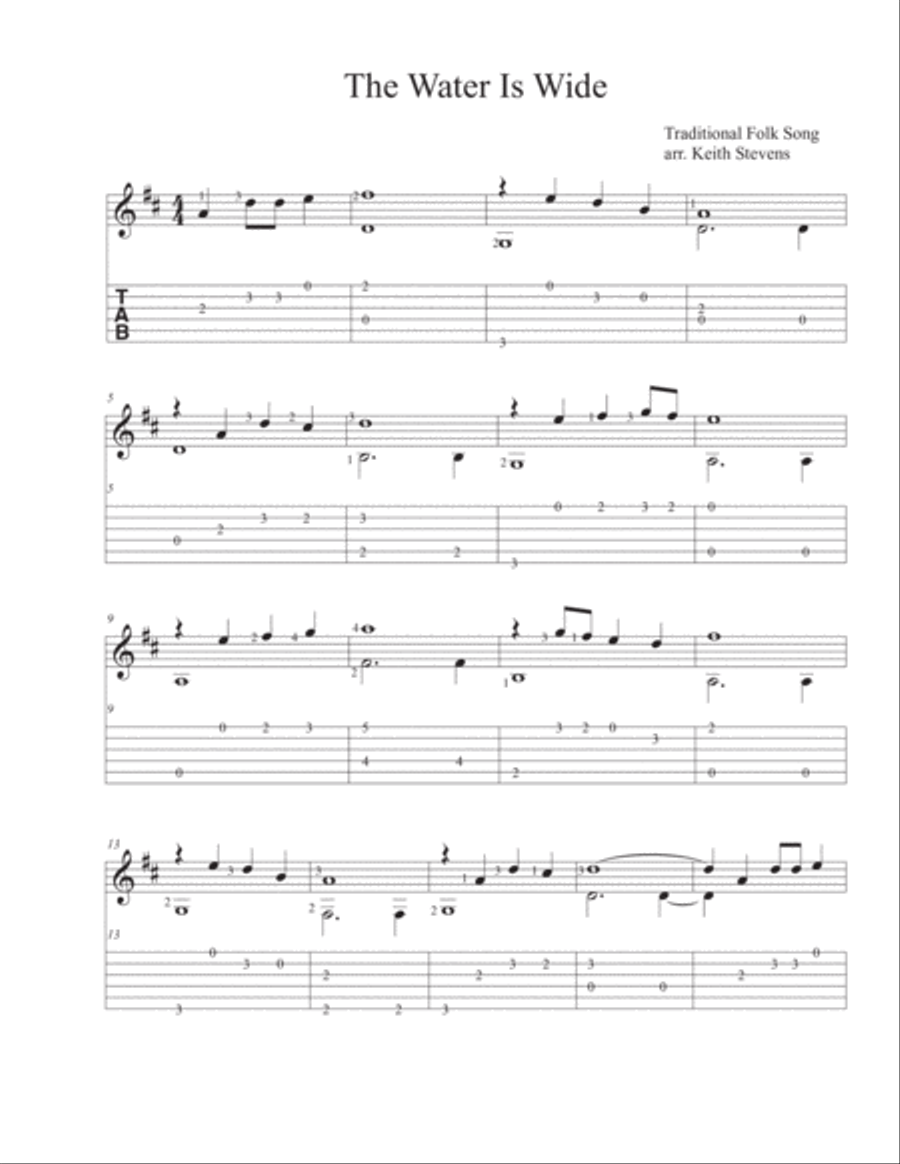 The Water Is Wide Acoustic Guitar scores gallery preview page 2