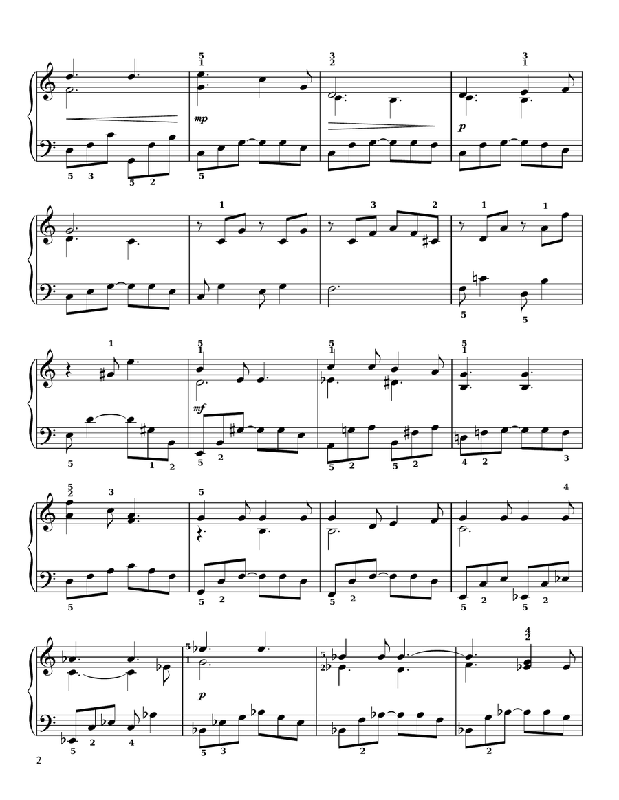 Chanson Triste Easy Piano scores gallery preview page 2