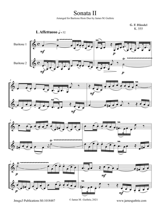 Handel: Sonata No. 2 for Baritone Horn Duo