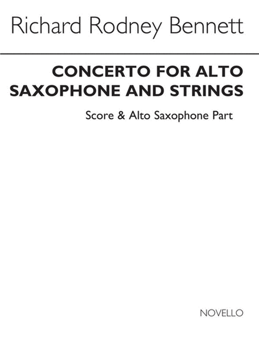 Bennett Concerto Alto Sax/Piano(Arc)