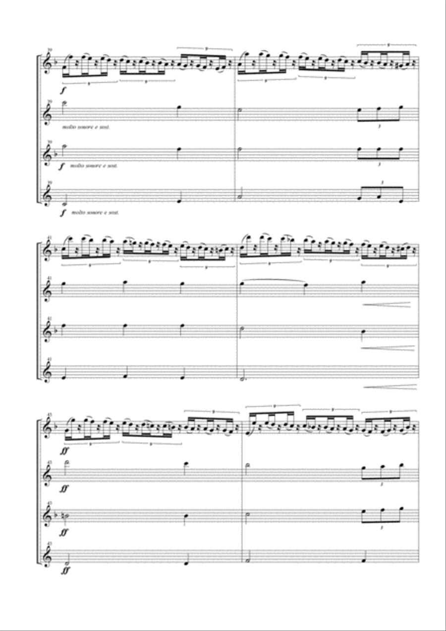 The Pilgrim's Chorus for Saxophone Quartet Saxophone Quartet scores gallery preview page 5