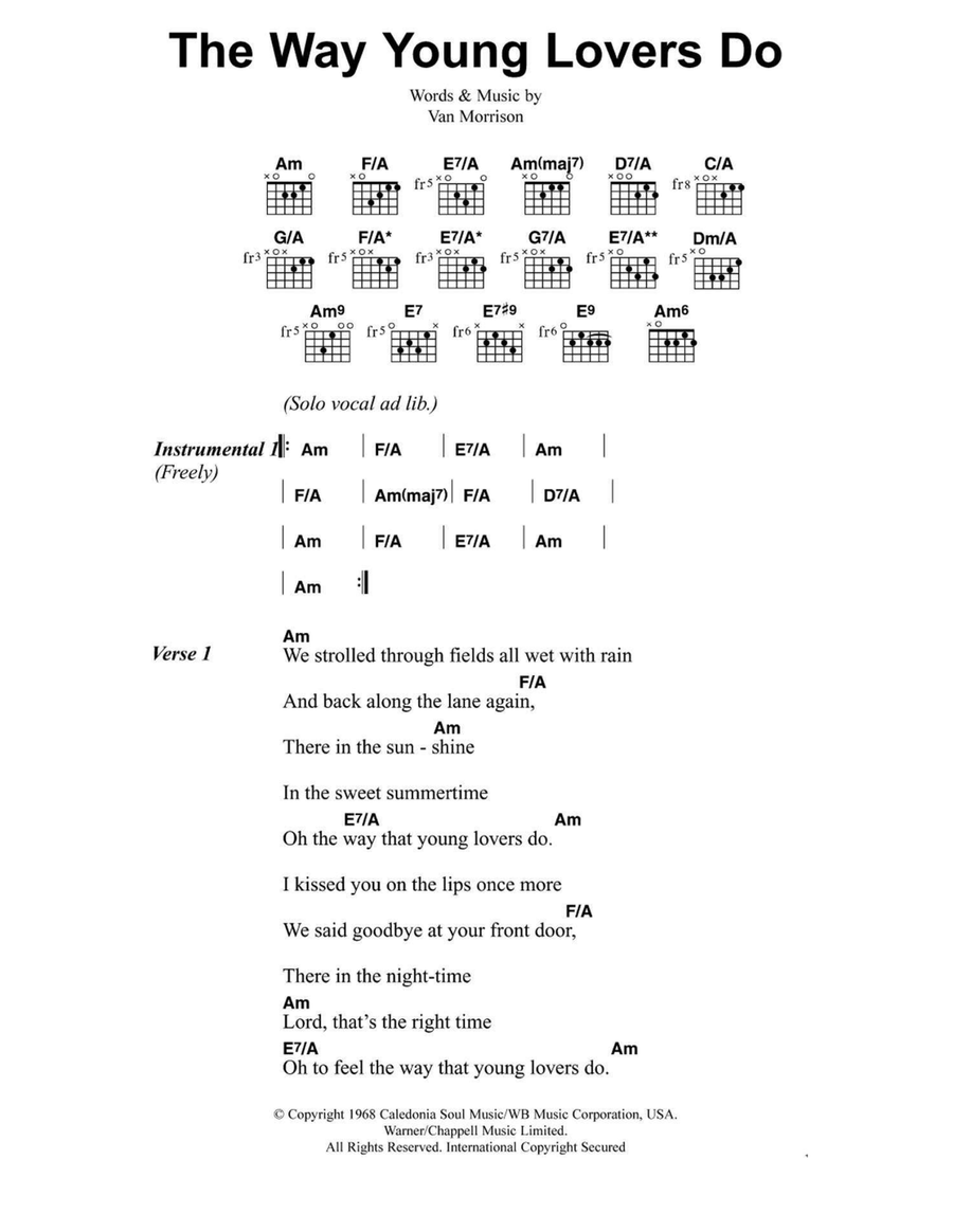 The Way Young Lovers Do Easy Guitar scores gallery preview page 1