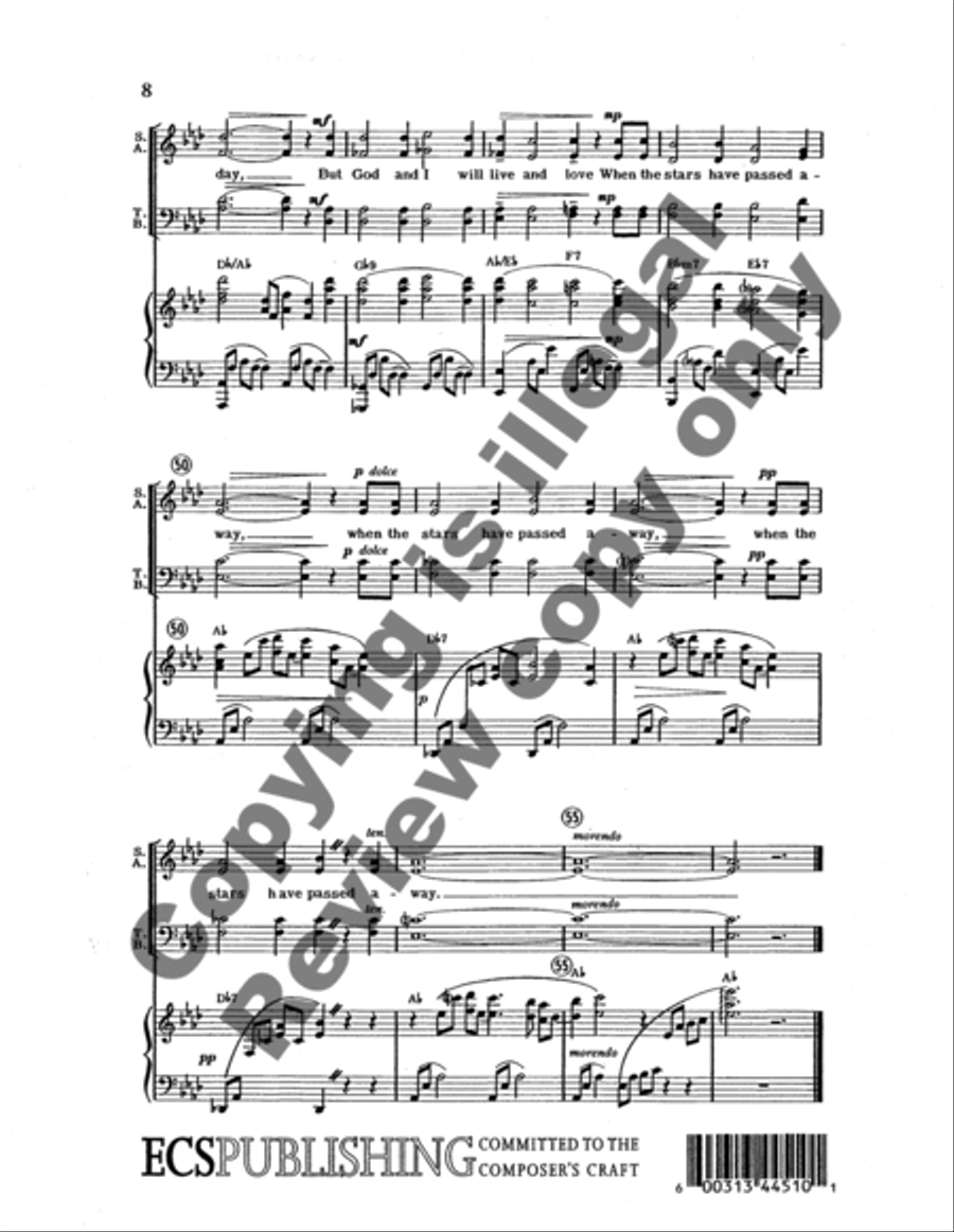 When the Stars are Gone 4-Part scores gallery preview page 8