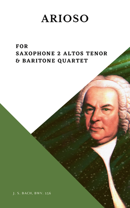 Book cover for Arioso Bach Saxophone Quartet 2 Alto Tenor Baritone