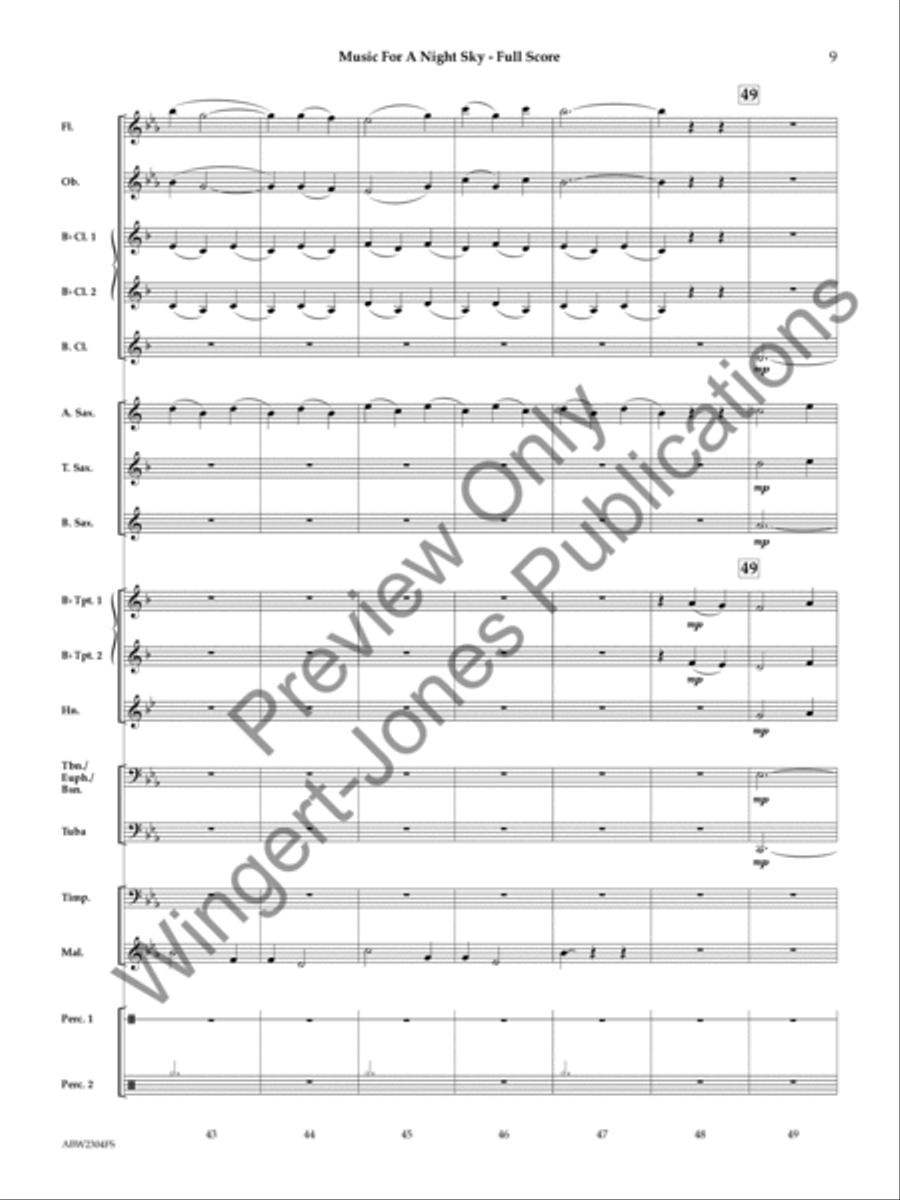 Music for a Night Sky Concert Band scores gallery preview page 10