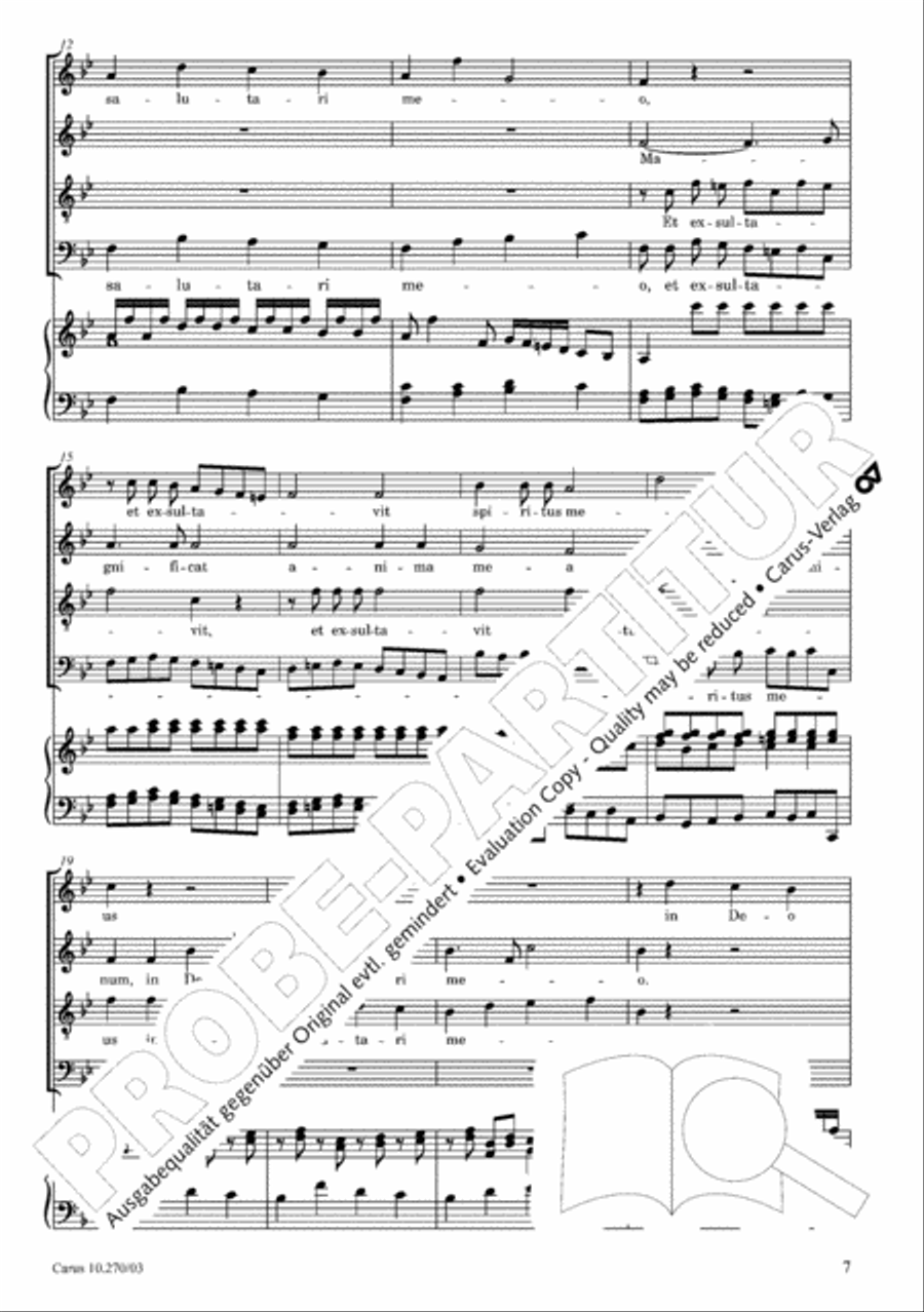 Magnificat in B flat major 4-Part scores gallery preview page 8