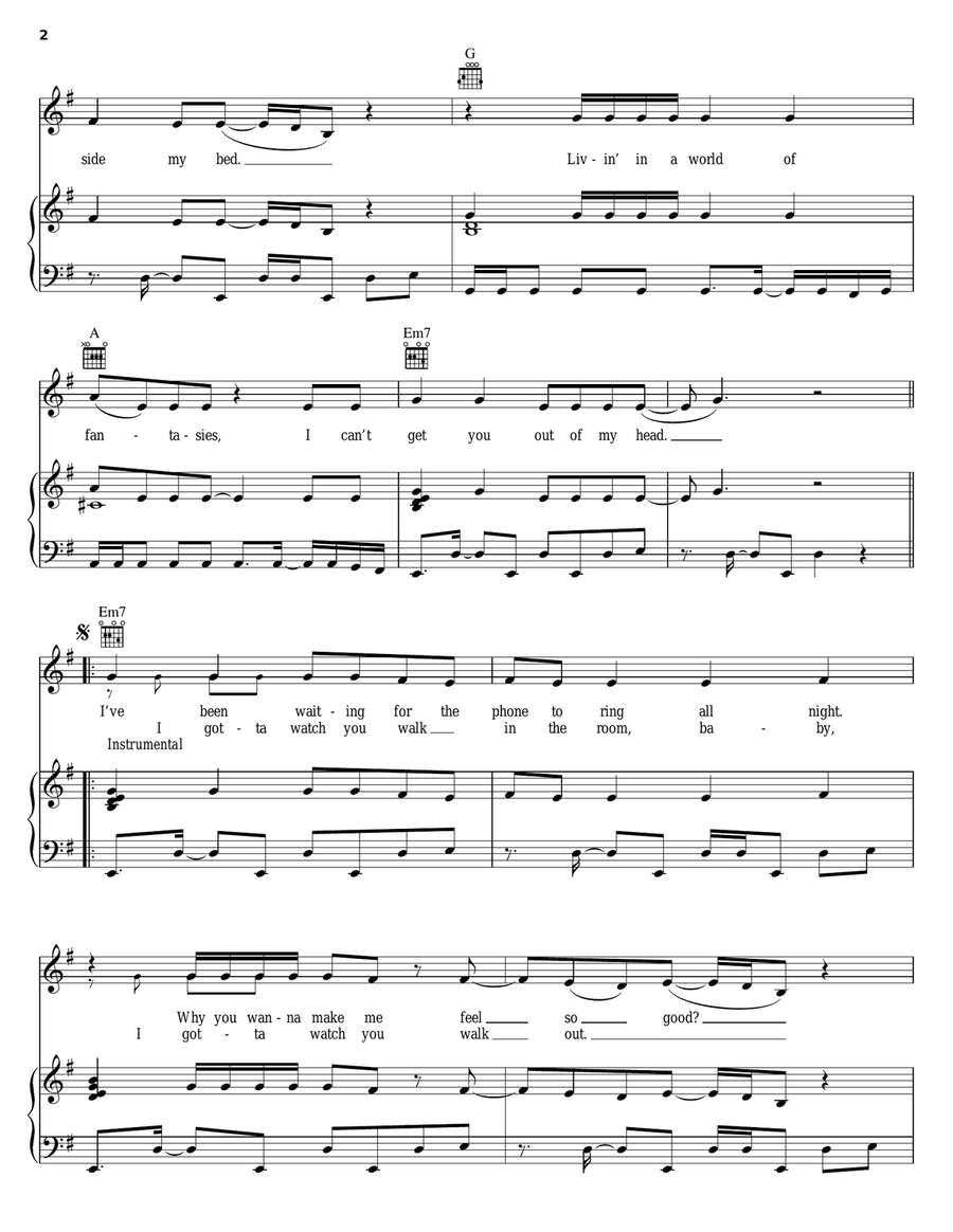 So Emotional Piano, Vocal, Guitar scores gallery preview page 2
