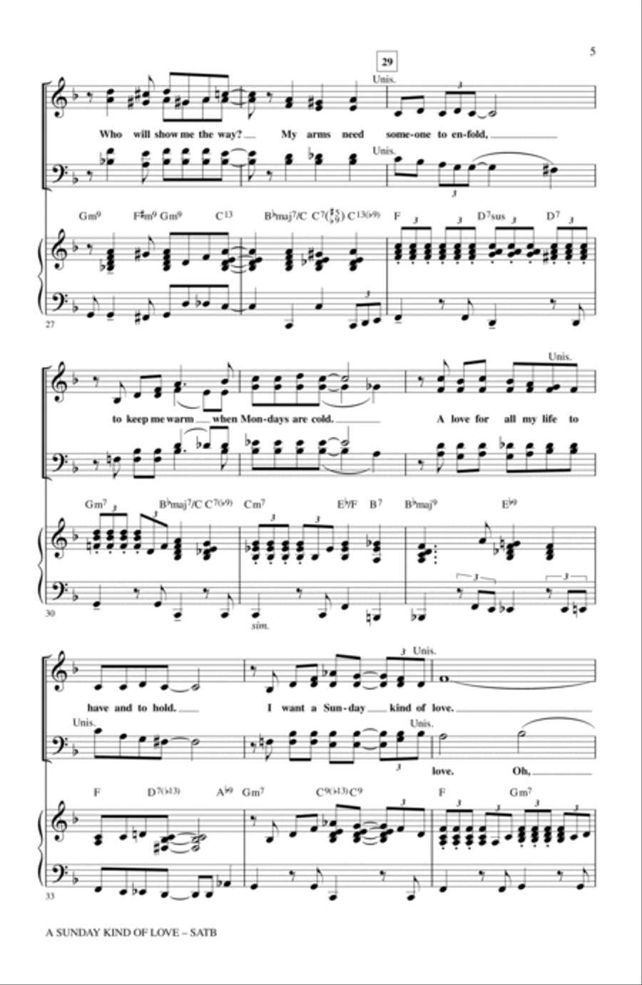 A Sunday Kind Of Love A Sunday Kind Of Love 4-Part scores gallery preview page 4
