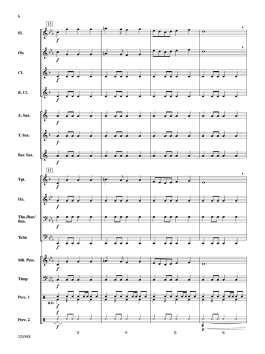 Royal March of the Lion Concert Band scores gallery preview page 5