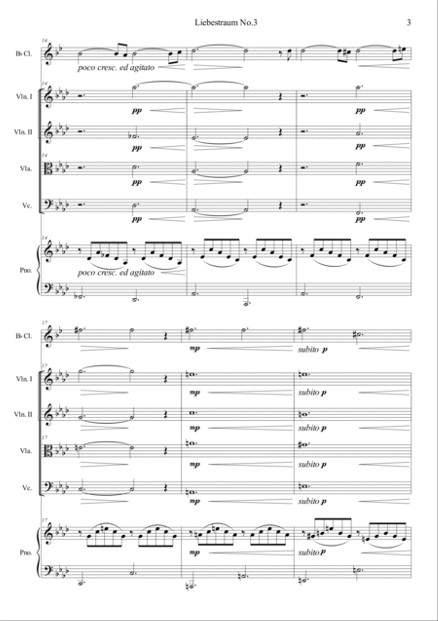 Liebestraum, S.541 No.3 Orchestra scores gallery preview page 3
