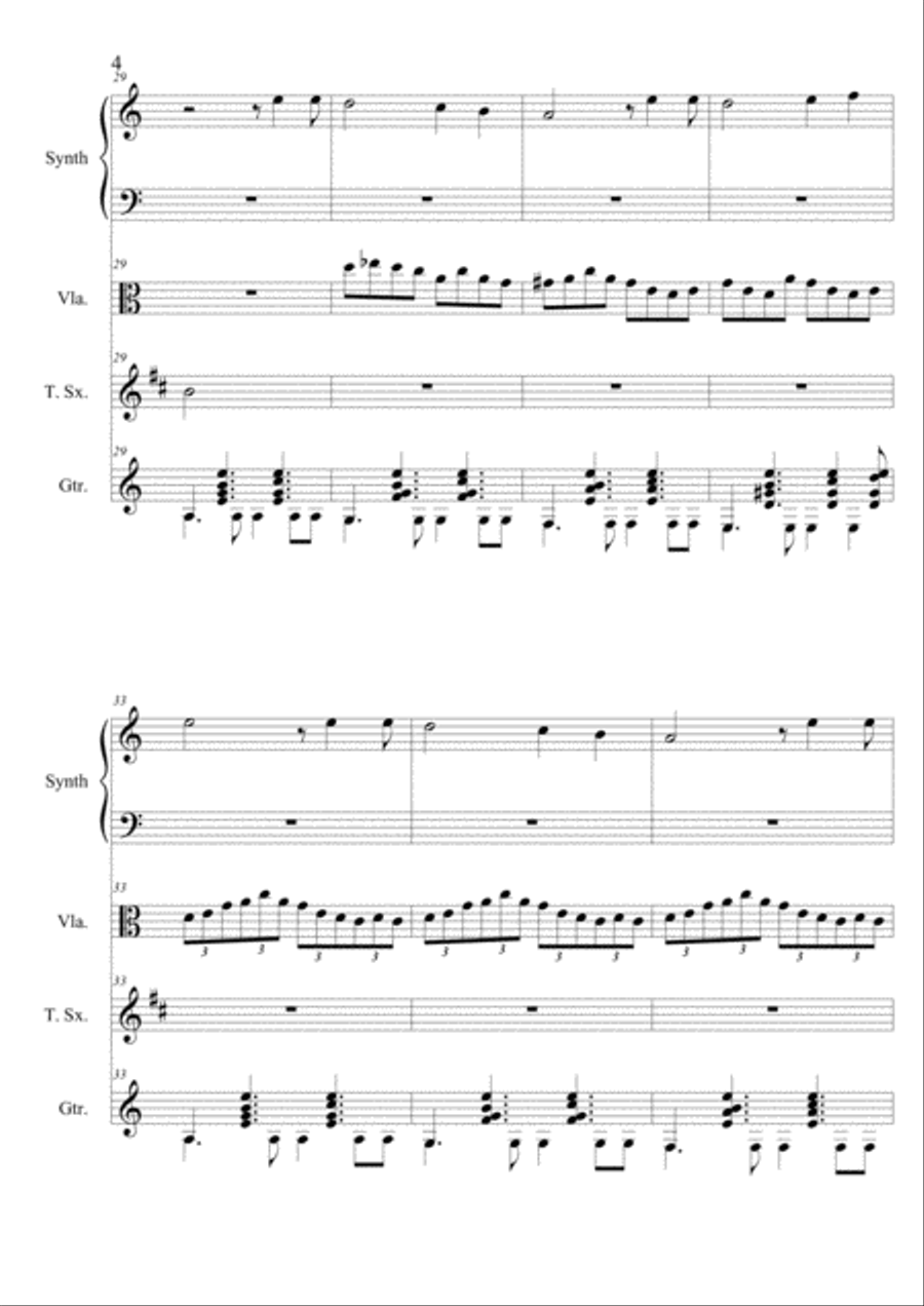 Pretty Latina Girl Guitar Solo scores gallery preview page 4