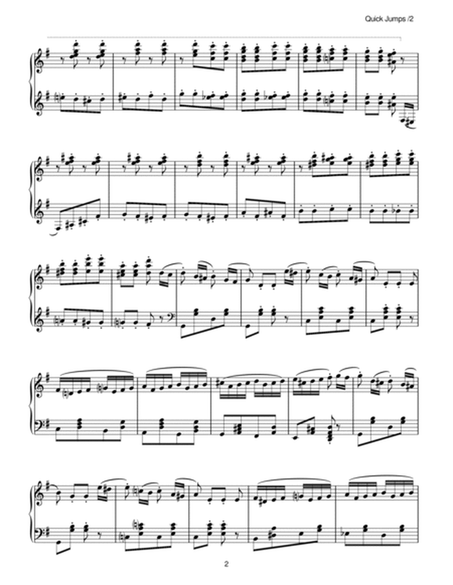 Ballet Piano Sheet Music: Quick Jumps from Etudes II image number null