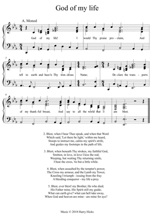 God of my life. A new tune to a wonderful old hymn.