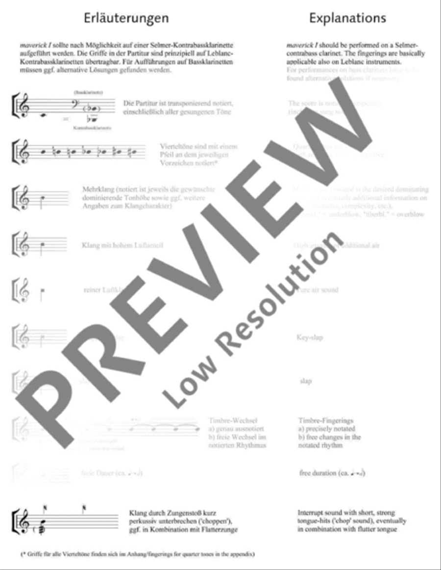 maverick I (noise) maverick I (noise) Bass Clarinet scores gallery preview page 6
