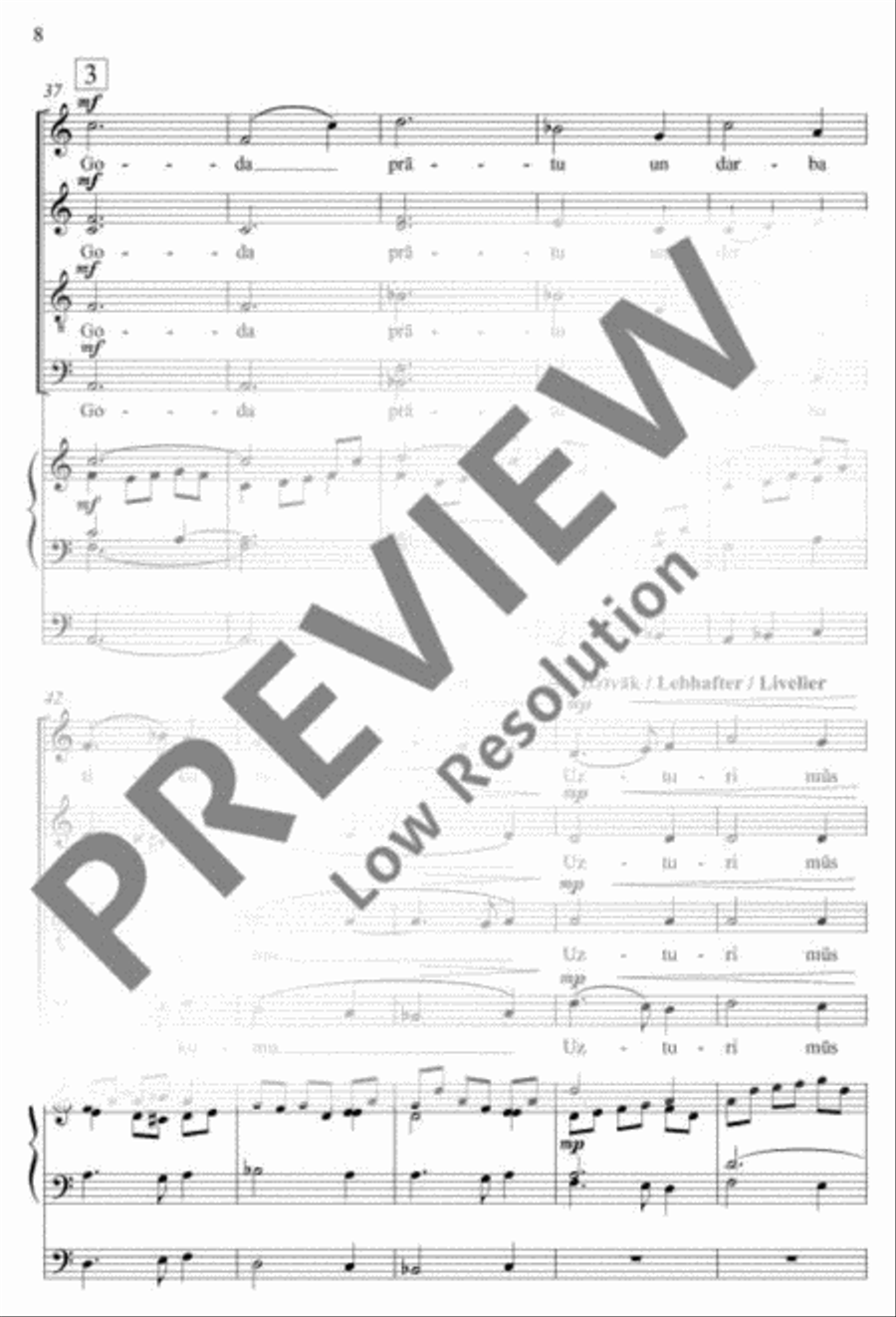 Lūgšana Latvijai 4-Part scores gallery preview page 9