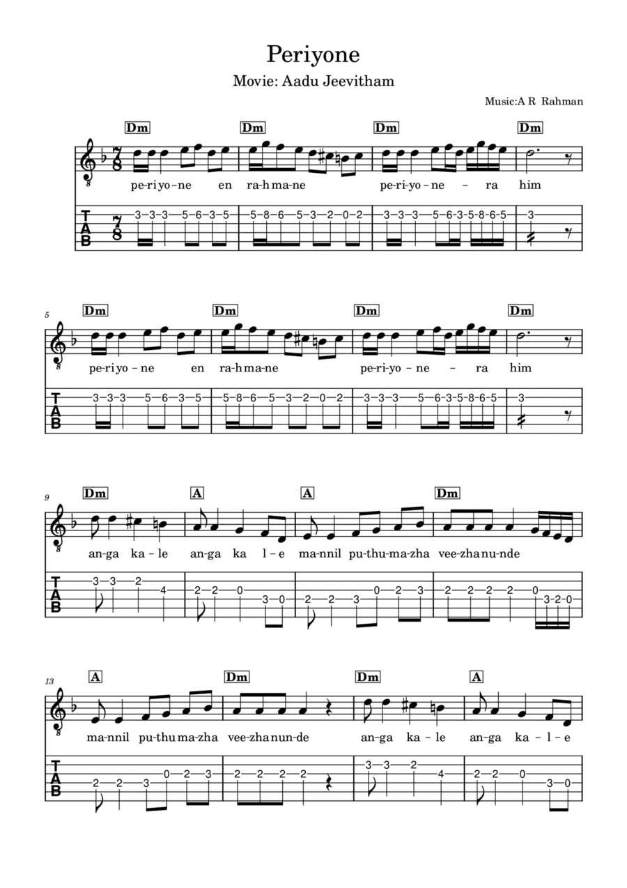 Periyone Rahmane Piano Method scores gallery preview page 1
