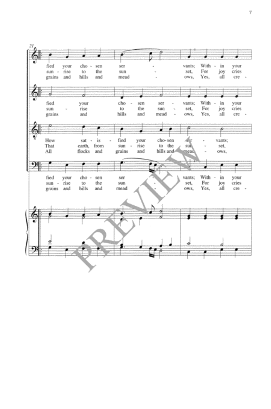 Praise Is Your Right, O God, in Zion 4-Part scores gallery preview page 8