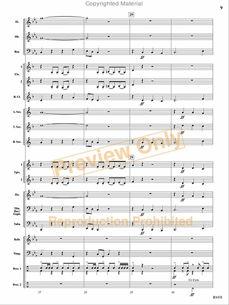 Fantasy on an Old English Melody Concert Band scores gallery preview page 22