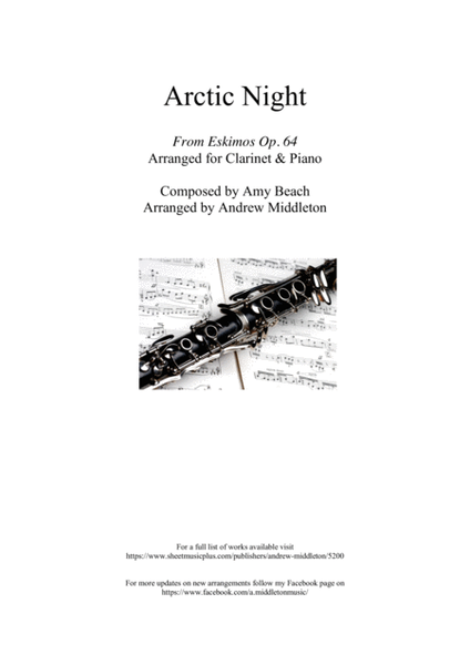 Arctic Night arranged for Clarinet and Piano image number null