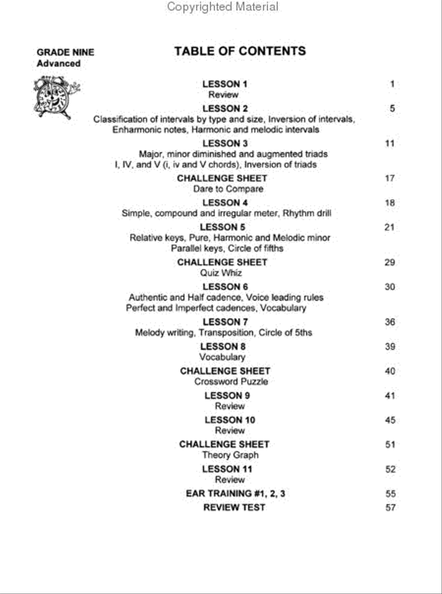 Theory Time Grade 9 Workbook Piano Method scores gallery preview page 2