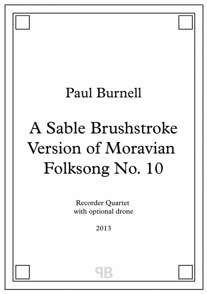 A Sable Brushstroke Version of Moravian Folksong No. 10 image number null