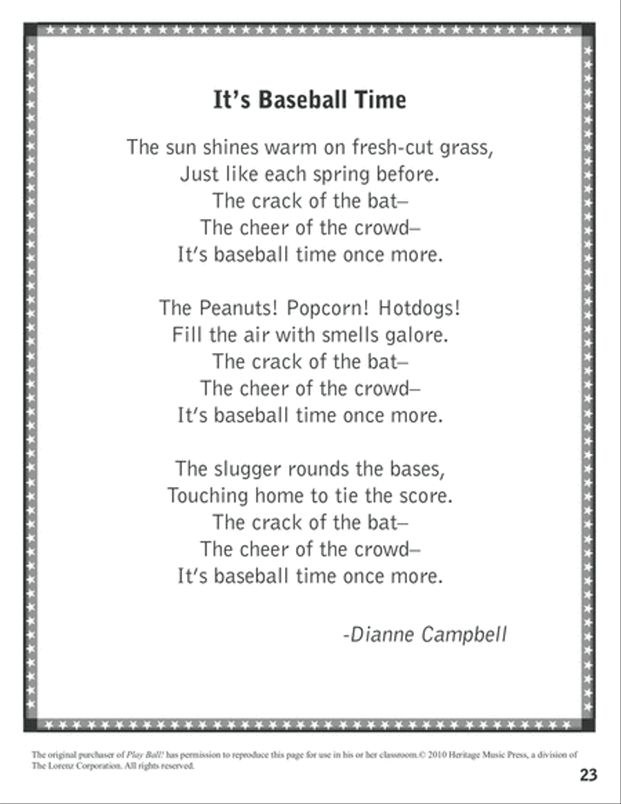 Play Ball! Unison Choir scores gallery preview page 24