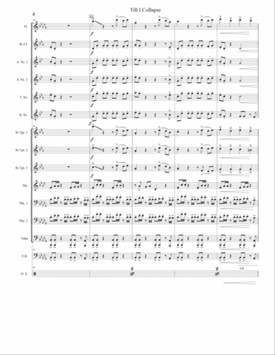 Till I Collapse Marching Band scores gallery preview page 4