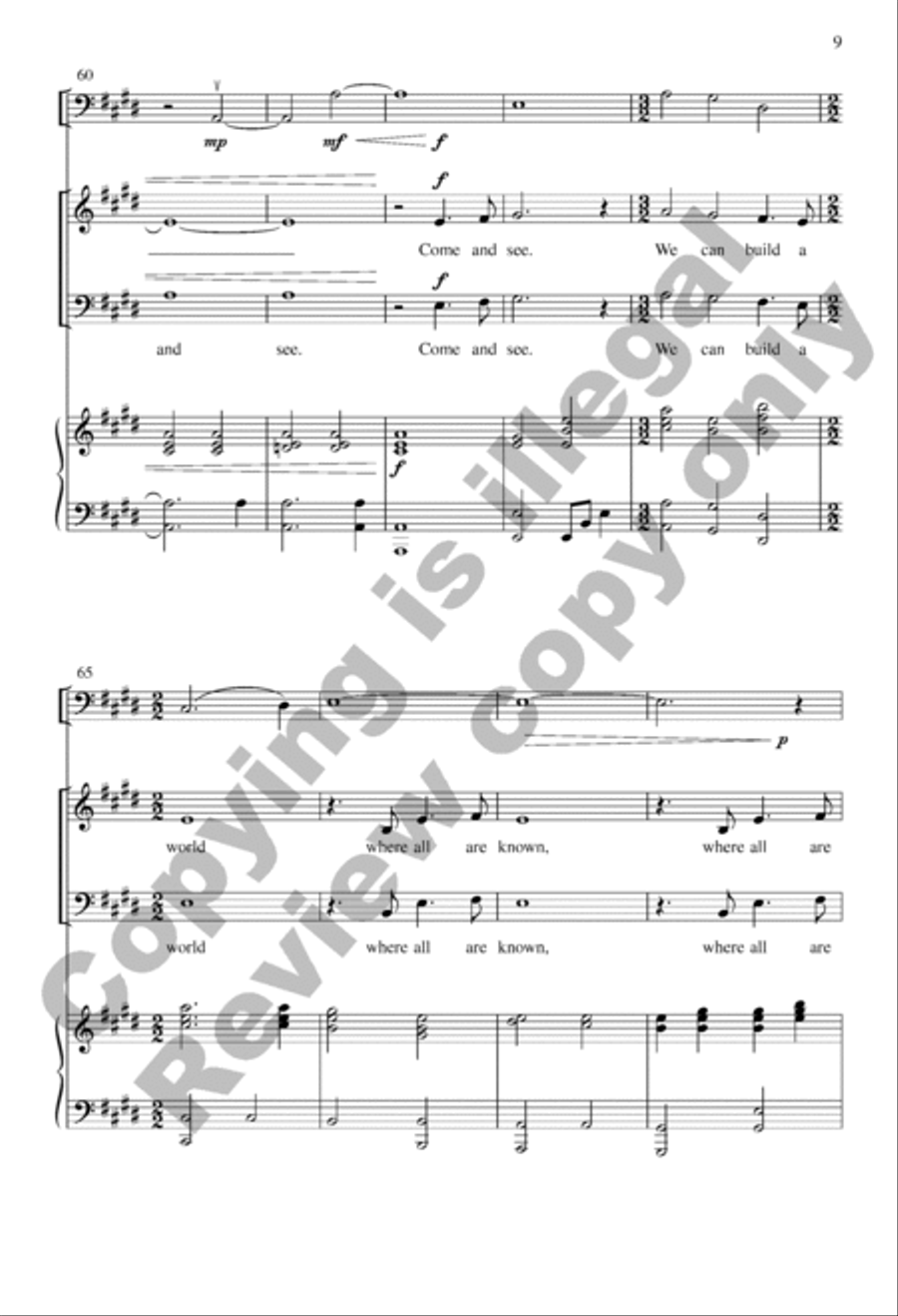 Come and See (Choral Score) 4-Part scores gallery preview page 9