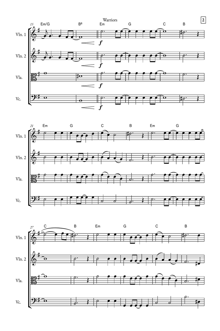 Warriors String Quartet scores gallery preview page 2