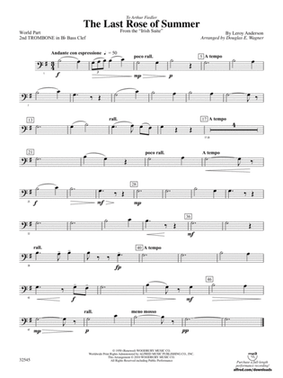 The Last Rose of Summer (from the Irish Suite): (wp) 2nd B-flat Trombone B.C.