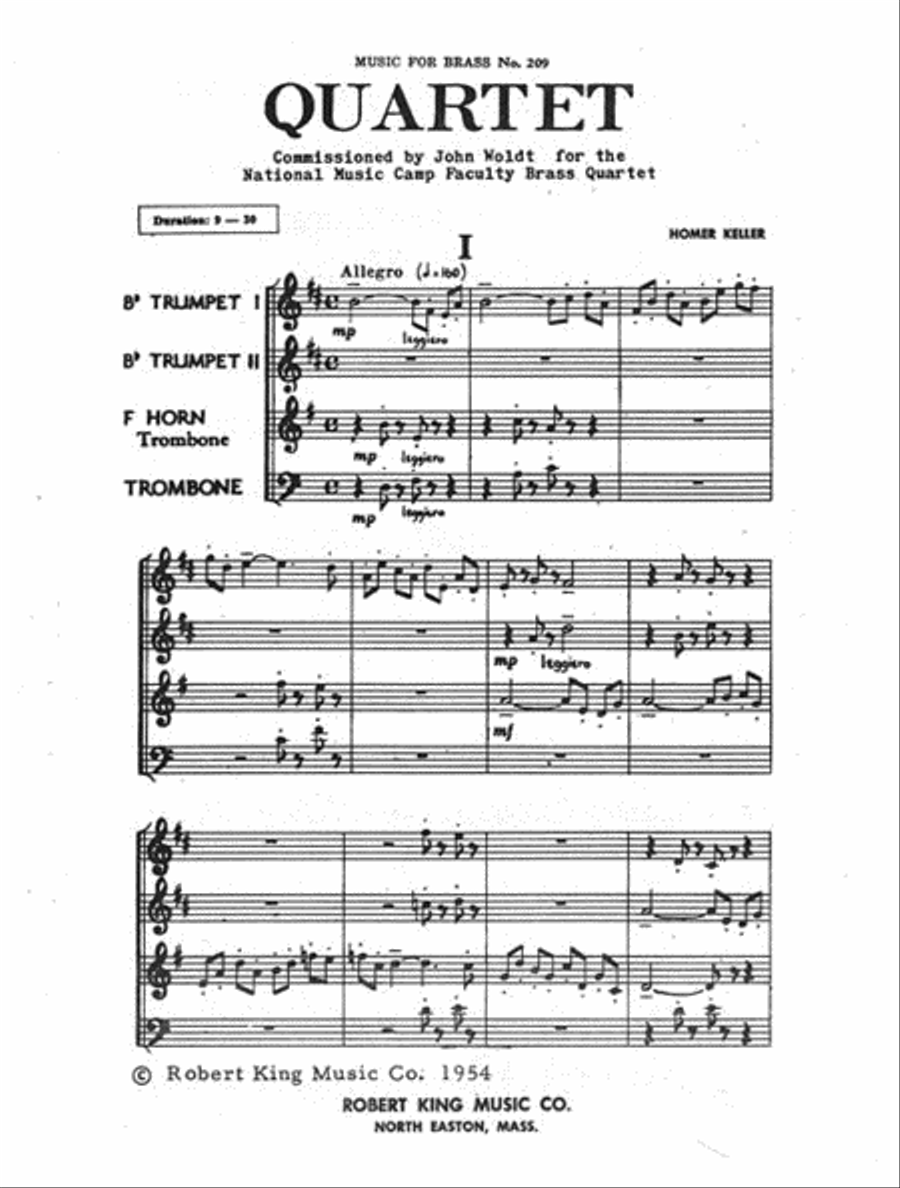Quartet (quartet-brass) School and Community scores gallery preview page 2