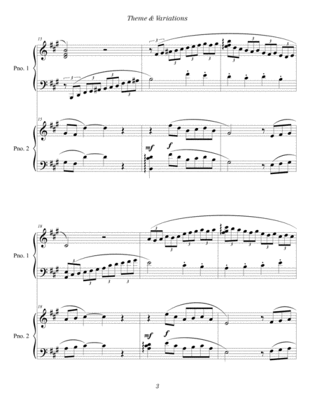 "Theme & Variations" for 2 pianos 4 hands image number null