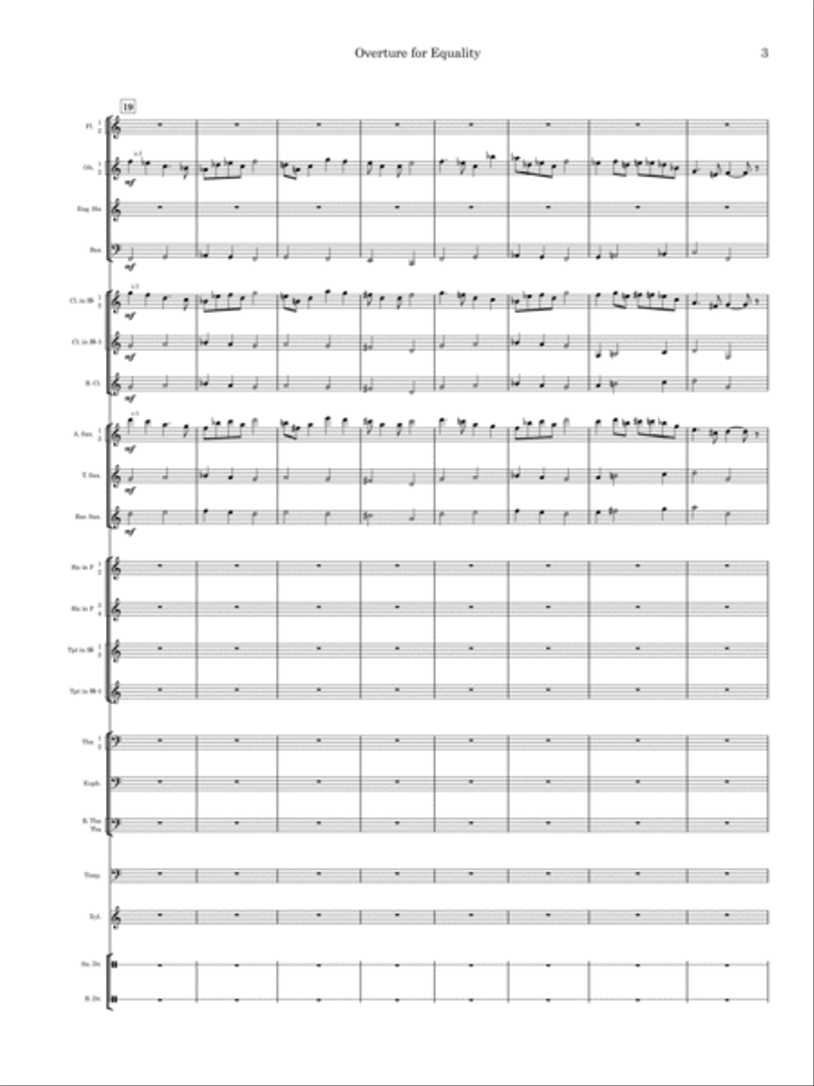 Overture for Equality (Band) Concert Band scores gallery preview page 5