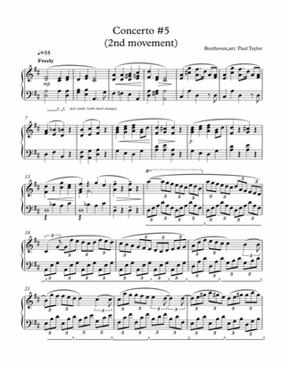 Beethoven Piano Concerto #5 (themes from the second movement)